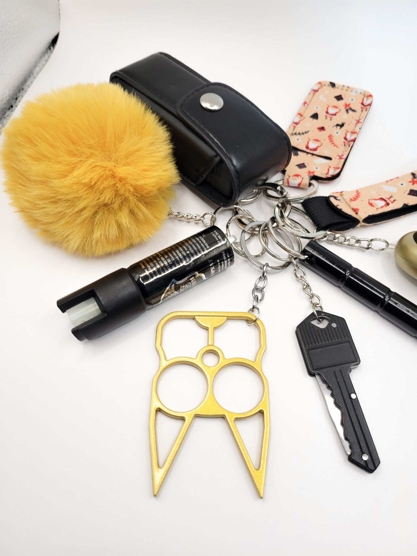Holiday Self-Defense Keychain Gift Set (Holly Jolly Santa)