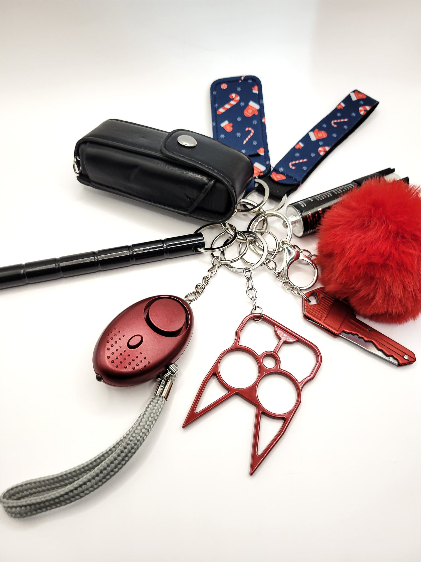 Holiday Self-Defense Keychain Gift Set (Candy Cane Day)