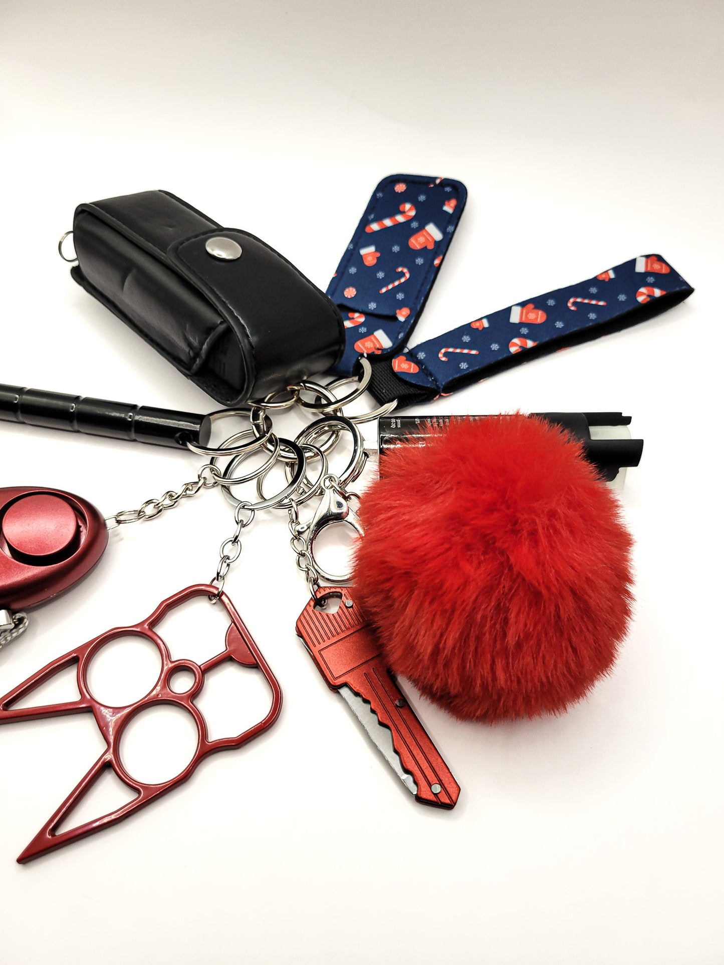 Holiday Self-Defense Keychain Gift Set (Candy Cane Day)