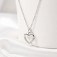 Dainty Cubic Zirconia Heart Pendant and Earring Set