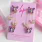 Butterfly Dangle Tassel Crystal Earrings