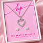 Dainty Cubic Zirconia Heart Pendant and Earring Set