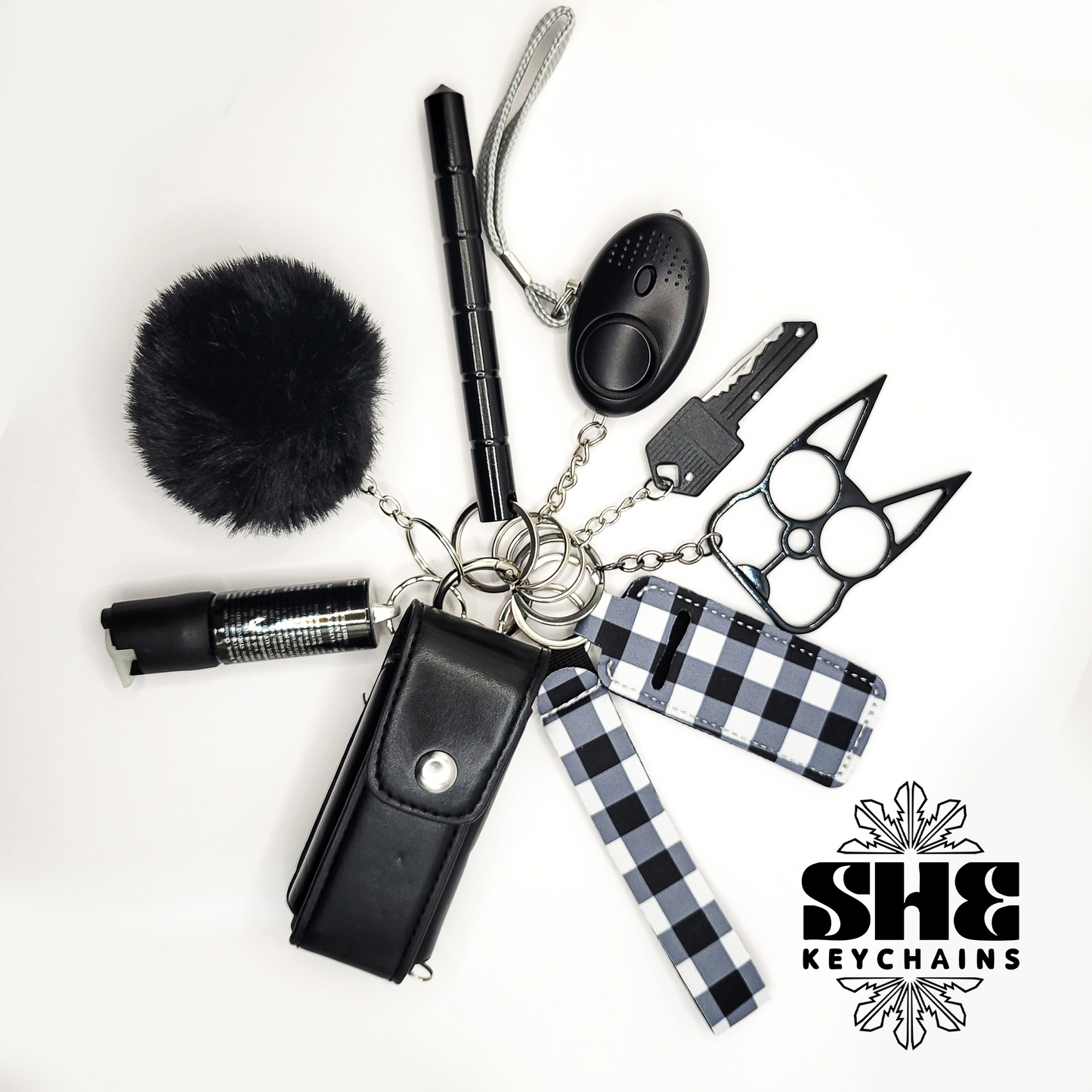 Holiday Self-Defense Keychain Gift Set (Winter Flannel Bliss)