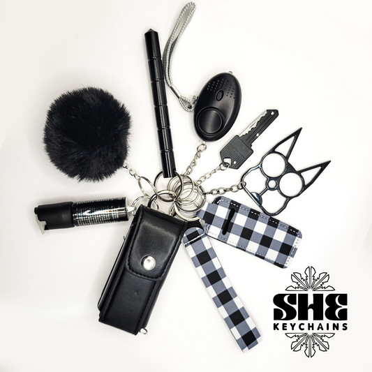 Holiday Self-Defense Keychain Gift Set (Winter Flannel Bliss)