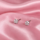 Dainty Cubic Zirconia Heart Pendant and Earring Set