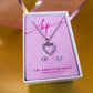 Dainty Cubic Zirconia Heart Pendant and Earring Set