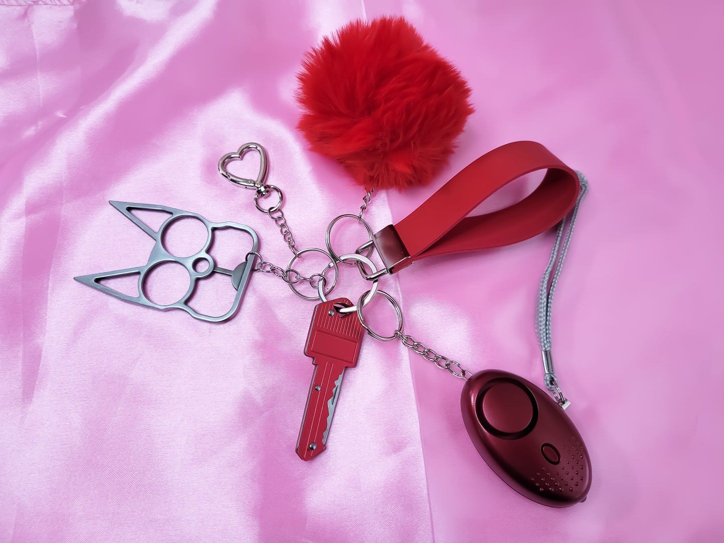 KIYA 6-Piece Safety Keychain (Red)
