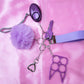 KIYA 6-Piece Self-Defense Keychain (Purple)