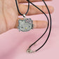 Cute Cubic Zirconia Brilliant Diamond Cut Style 30mm Silver Plated Hello Kitty Pendant with wax coated Black Necklace Cord in 18"