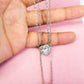 925 Silver Plated 12mm Heart Cut Choker Necklace in 18"