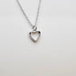 Dainty Cubic Zirconia Heart Pendant in 18"