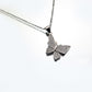 Rhinestone Butterfly Pendant with 18" Silver/Gold Plated Chain