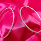 X-Large Shiny Crystal Hoop Earrings