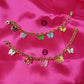 14K Gold Butterfly Charm Bracelet