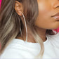 X-Large Shiny Crystal Hoop Earrings