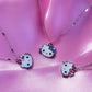 Cute Cubic Zirconia Hypoallergenic Silver-Plated Hello Kitty Pendant Necklace