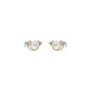 CZ Pearl Cuff Earrings | Gold, Pearl, Cubic Zirconia Studs | Claw Cuff Earrings | Fairycore, Coquette
