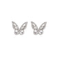 ENCHANTED Crystal Butterfly Stud Earrings | CZ Cubic Zirconia Studs | 925 Sterling Silver Earrings | Princesscore, Fairycore, Coquette