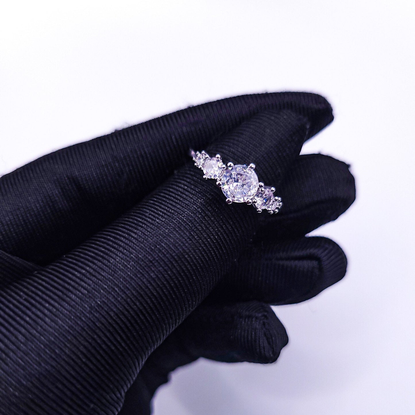 HALLE Classic Statement Ring | 925 Sterling Silver, CZ Cubic Zirconia | Minimalist, Princess, Contemporary, Elegant, Romantic Style