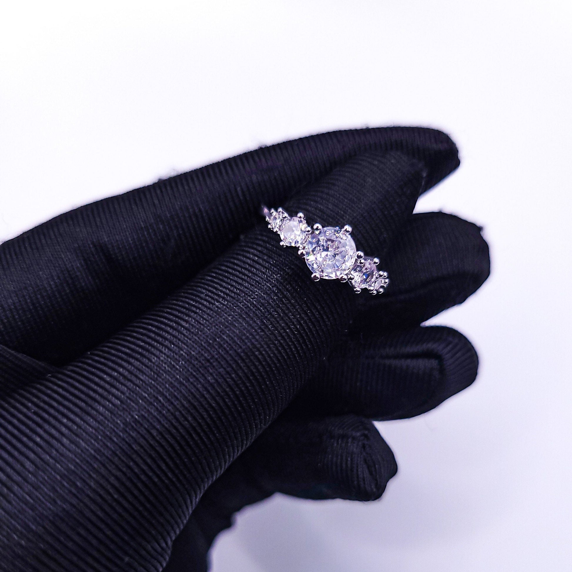 HALLE Classic Statement Ring | 925 Sterling Silver, CZ Cubic Zirconia | Minimalist, Princess, Contemporary, Elegant, Romantic Style