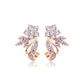 SIZA Flower Cuff Earrings | Dainty Floral CZ Cubic Zirconia Cuff Earrings | Rose Gold Earrings | Contemporary, Princess, Fairy, Romantic